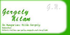 gergely milan business card