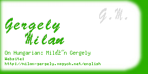 gergely milan business card